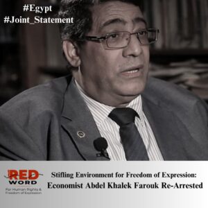 Stifling Environment for Freedom of Expression… Economist Abdel Khalek Farouk Re-Arrested